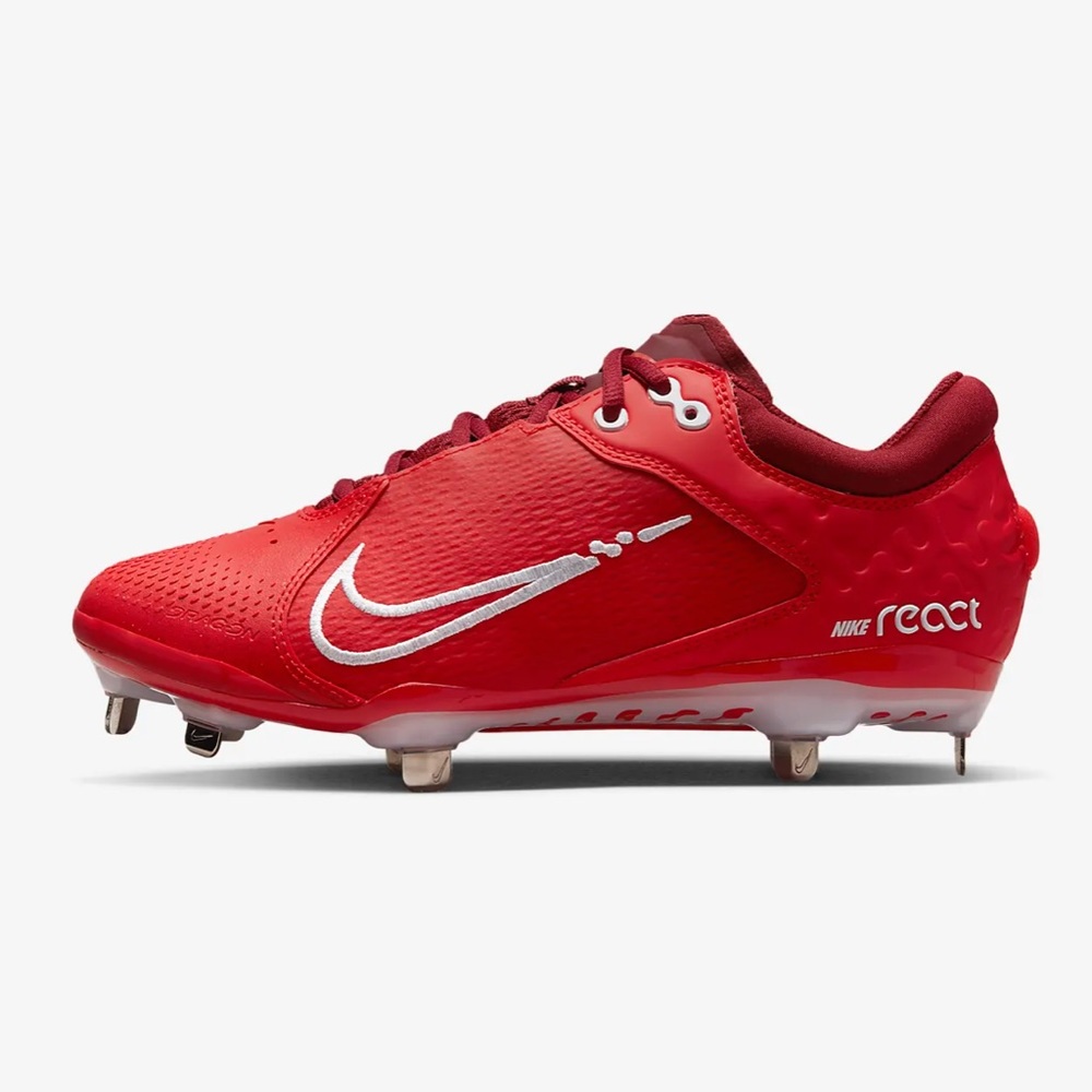 NEW Nike Women’s Hyperdiamond 4 Elite Softball Cleats Red Size 11.5 - Picture 2 of 14